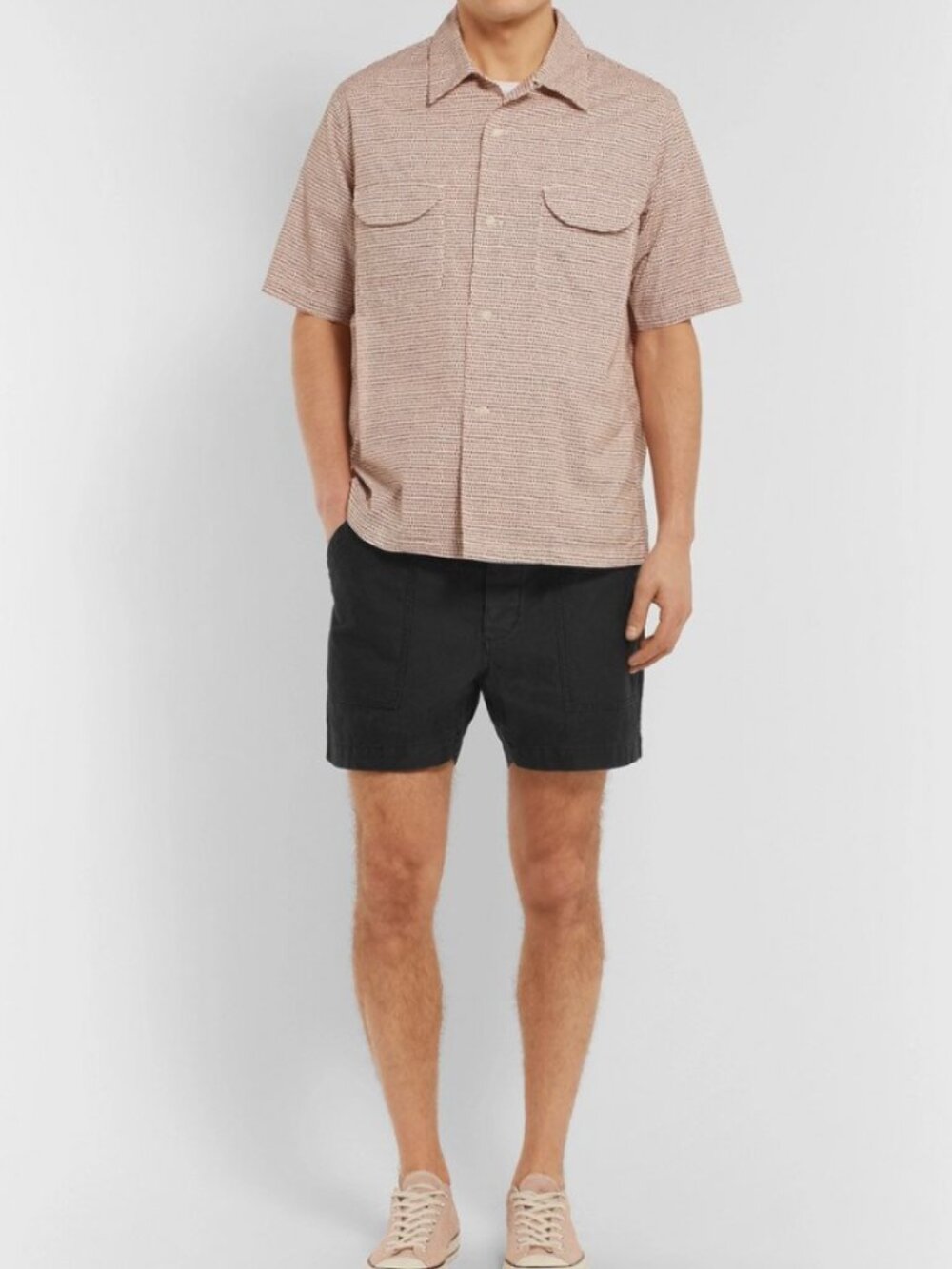 Chimala Mens Washed Cotton Drawstring Shorts‎ Charcoal Gray Black Medium - Picture 2 of 5
